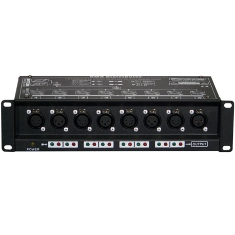 DMX DISTRIBUTOR 4 XLR3 & 4 XLR5 OUTPUTS