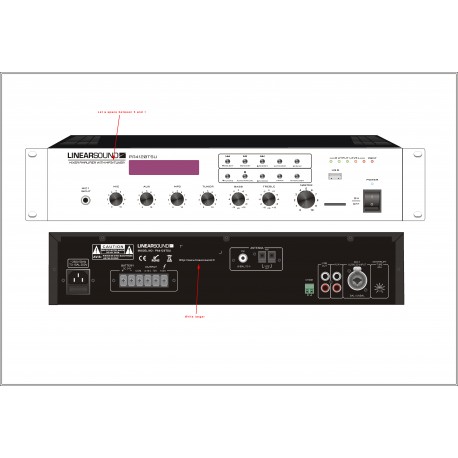 Ampli preamp with tuner sd card and usb