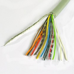 Câble multi. 8x2x0,22mm² - Blindage général alu + tresse - Prix au km