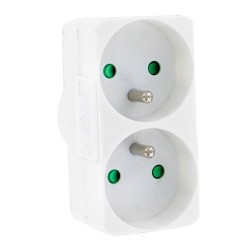 Biplite blanche 2P+T 10/16A + éclypse