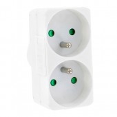 Biplite blanche 2P+T 10/16A + éclypse