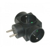 Triplite noire 2P+T 10/16A + éclipse