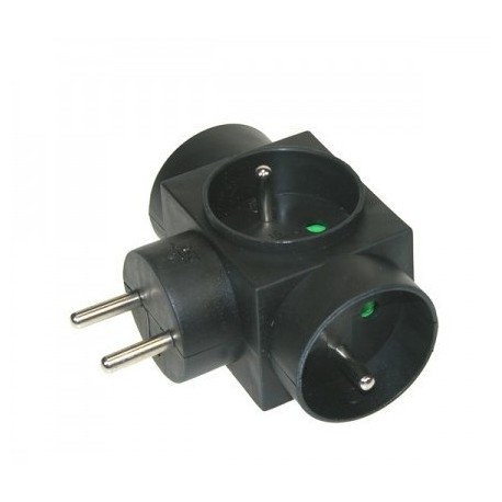 Triplite noire 2P+T 10/16A + éclipse