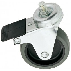 Roulette gomme avec frein pour rack 19''