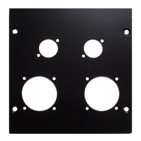 FRONT PANEL 160X160 FOR 2 PC 10/16A + 2 XLR D SERIE